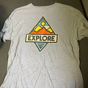 Gray Explore Graphic T-Shirt